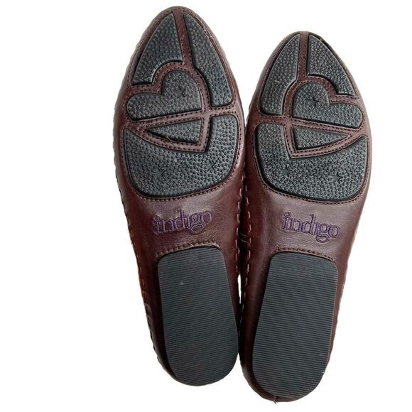 CLARKS Leather Patchwork Ballet Flats in Browns Women's Size 9 - Picture 8 of 12
